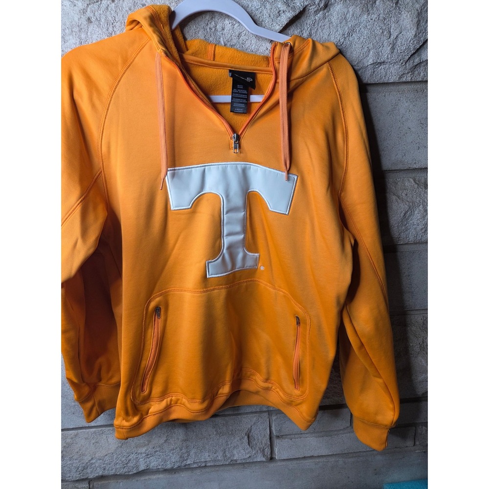 Gen2 Tennessee Volunteers Mens Orange Quarter Zip Hoodie Sweatshirt Medium Logo